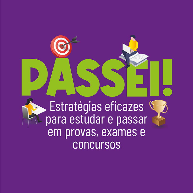Capa do ebook PASSEI!, guia de estratégias de estudo